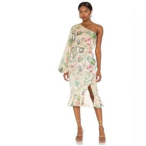 Hemant and Nandita Zaina Midi Dress Multicolor Women's Size Small